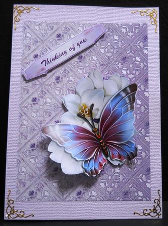 Delicate Embossed Silk Lattice Papers - Viola by Yvonne Middleton