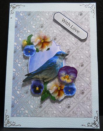 Delicate Embossed Silk Lattice Papers - Beautiful Blues by Yvonne Middleton