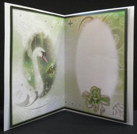 Midnight Swan in Green Insert by Yvonne Middleton