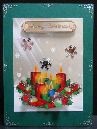 Candle Christmas Quick Card Front by Yvonne Middleton