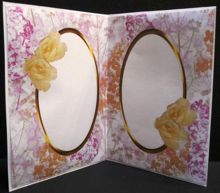 Cream and Pink Floral Insert by Yvonne Middleton