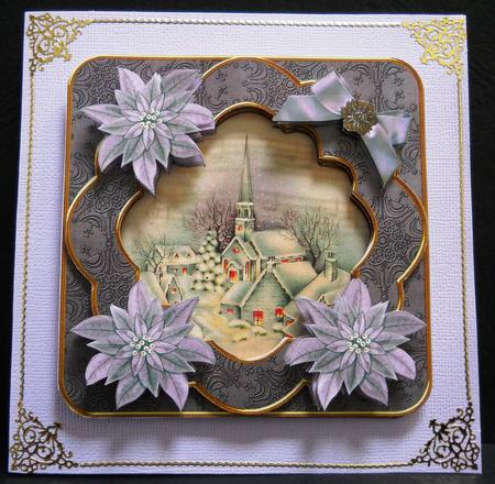 Silver Village Church Fancy 8in Decoupage Cf Kit by Yvonne Middleton