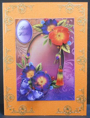 Purple Floral Card Front by Yvonne Middleton