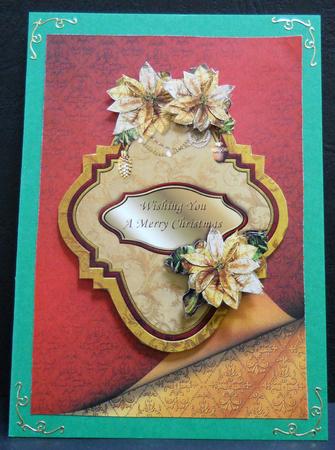 Double Layer Damask with Page Curl - Red & Gold by Yvonne Middleton