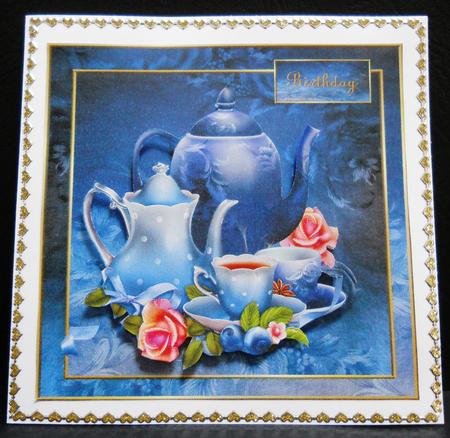 Tea Time in Bleu by Yvonne Middleton