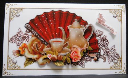 Tea 4 Two Card Topper 3 by Yvonne Middleton