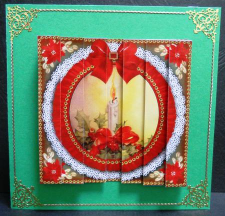 Single Candle Ruffle 5in Side Stacker Card Front by Yvonne Middleton