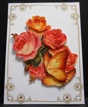 3D Decoupage Antique Roses & Butterflies by Yvonne Middleton