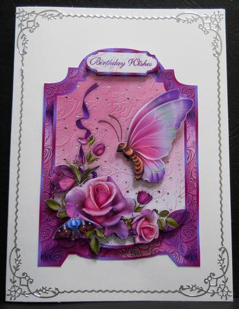 Roses Romantica A4 Screen Card by Yvonne Middleton