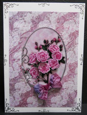 Pink Opalescent Bouquet Backing Paper 2 by Yvonne Middleton