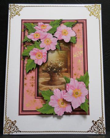 Pink Dogwood Roses Frame Topper by Yvonne Middleton