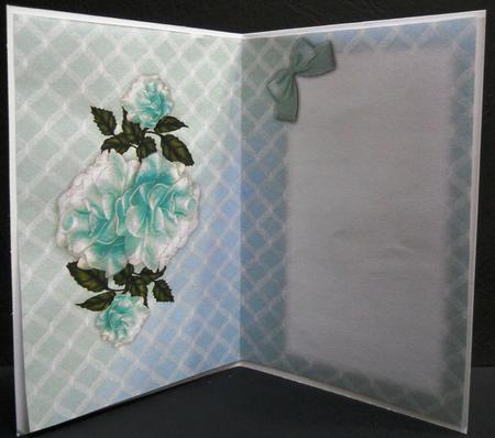 A Delicate Mint Rose Insert by Yvonne Middleton