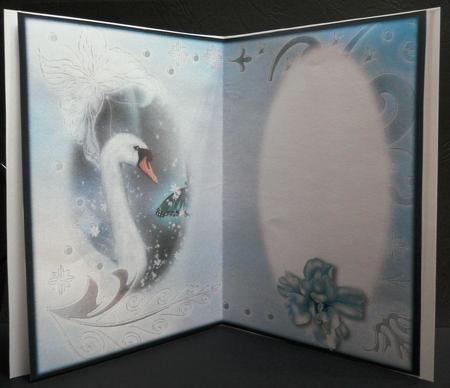 Midnight Swan in Turquoise Insert by Yvonne Middleton