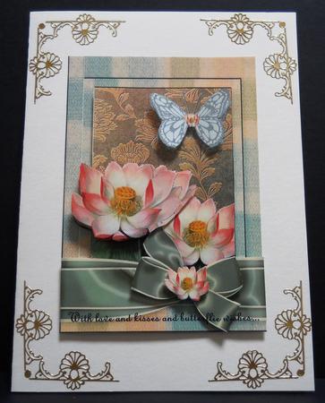 A4 Vintage Roses and Butterflie by Yvonne Middleton