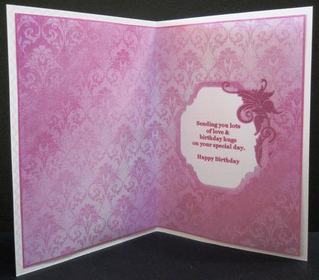 Pretty Pink Birthday Insert by Yvonne Middleton