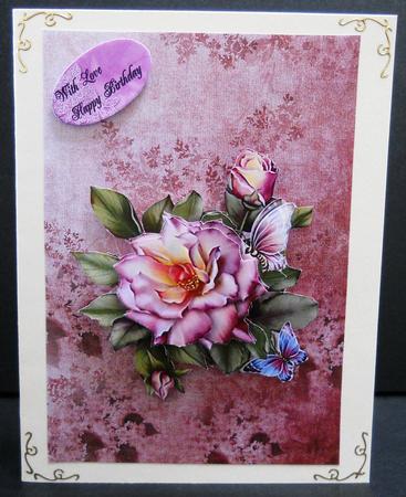 Floral Grunge Backing Paper-3 by Yvonne Middleton