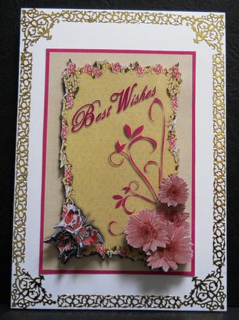 Best Wishes Flower Frame by Yvonne Middleton