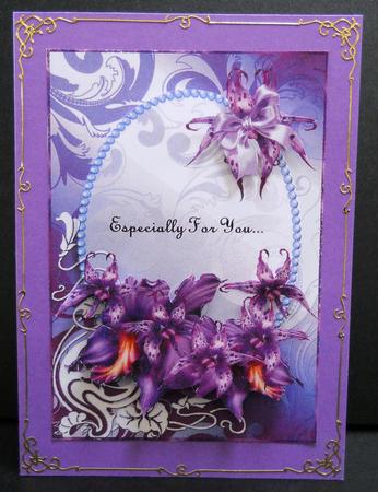 A4 Purple Orchids by Yvonne Middleton