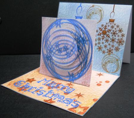 Christmas Decorations Stand-up Element Easel Card by Yvonne Middleton