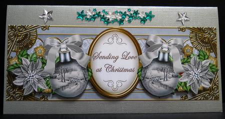 Snow Bridge Love at Christmas Large Dl Decoupage Topper by Yvonne Middleton