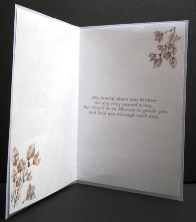 Petals Sympathy Insert by Yvonne Middleton