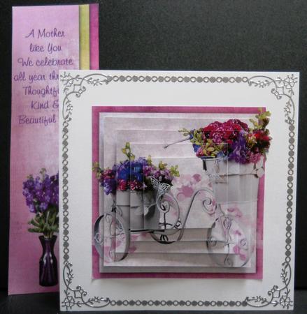 Purple Flowers & Trike Topper & Pyramid Layers by Yvonne Middleton