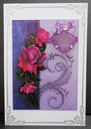 Twilight Roses and Swirls by Yvonne Middleton