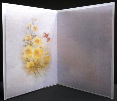 Humming Bird and Yellow Flowers Soft Insert by Yvonne Middleton