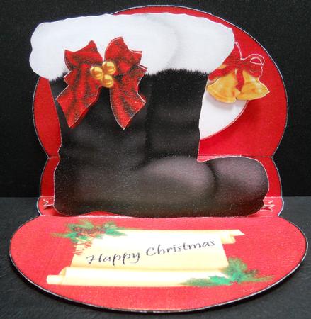 Christmas Boots 3D Mini Stepper by Yvonne Middleton