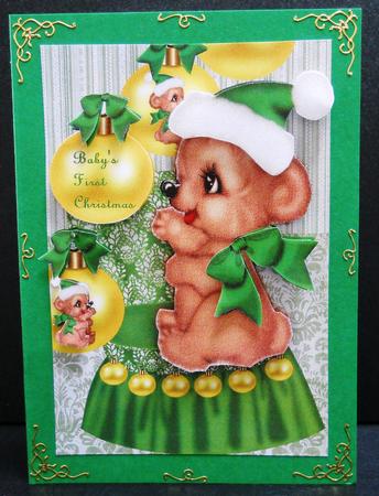 Baby's First Christmas in Green by Yvonne Middleton