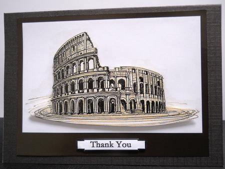 The Coliseum - Sepia Sketch by Yvonne Middleton