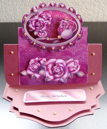 Over the Top Burgundy Beauty with Roses and Perfume. by Yvonne Middleton