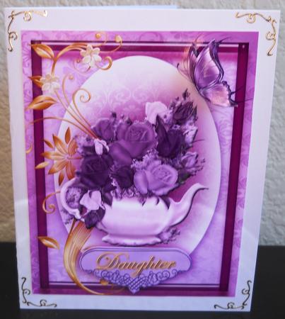 Teapot Floral with Insert-lots of Occasions#4 by Yvonne Middleton
