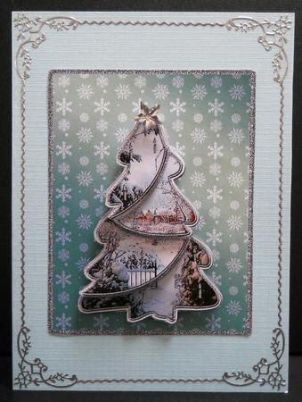 Christmas Tree Winter Scene 2 by Yvonne Middleton