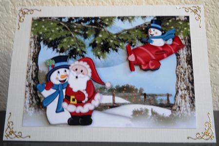Here I Am Santa I Am on My Way A4 by Yvonne Middleton