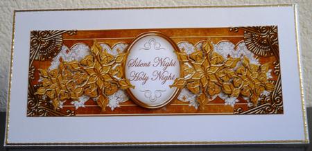 Gold Goldflake Silent Night Large Dl Decoupage Topper by Yvonne Middleton