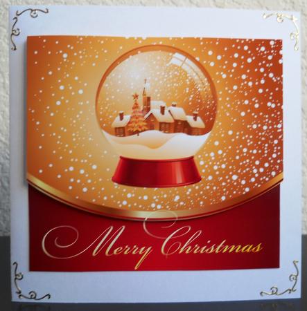 Christmas Snow Globe - Envelope Card by Yvonne Middleton