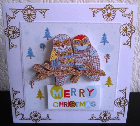 Merry Christmas Owls by Yvonne Middleton