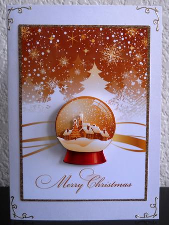 Merry Christmas Snow Globe by Yvonne Middleton