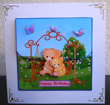 Happy Birthday - Cute Bears - Envelope Card by Yvonne Middleton