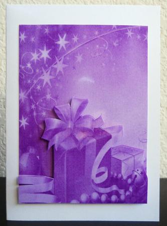 Purple Christmas Paper 3 by Yvonne Middleton
