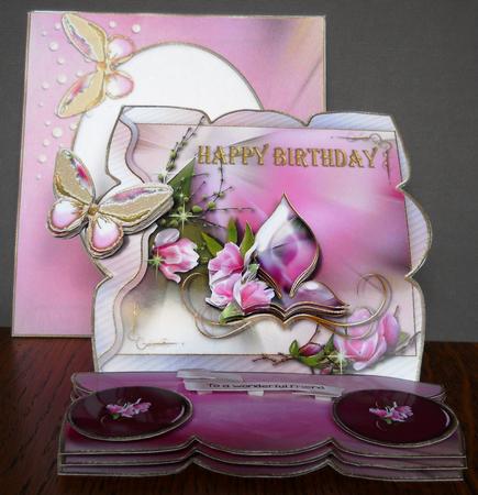 Scalloped Birthday Easel Card & Envelope Kit by Yvonne Middleton