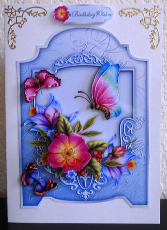 Blooms and Butterflies Screen Card by Yvonne Middleton