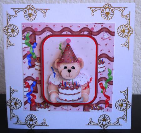 Birthday Cake Bear by Yvonne Middleton
