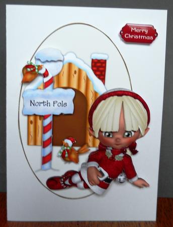 North Pole Over the Edge Card Topper by Yvonne Middleton