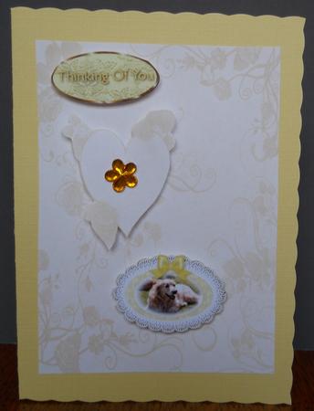 Cream-sepia Love Hearts and Roses Paper by Yvonne Middleton