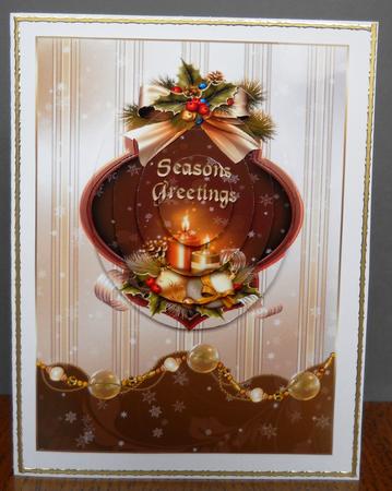 Seasons Greetings Oval Pyramid by Yvonne Middleton