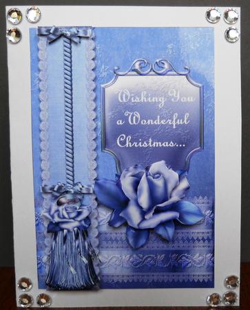 Bleu Roses Christmas Beauty by Yvonne Middleton