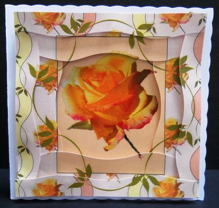 Pink & Yellow Rose Spiral Wavy Sidestacker by Yvonne Middleton