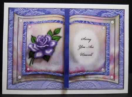 Lavender Rose - Sorry You Are Unwell - Book Sheet by Yvonne Middleton